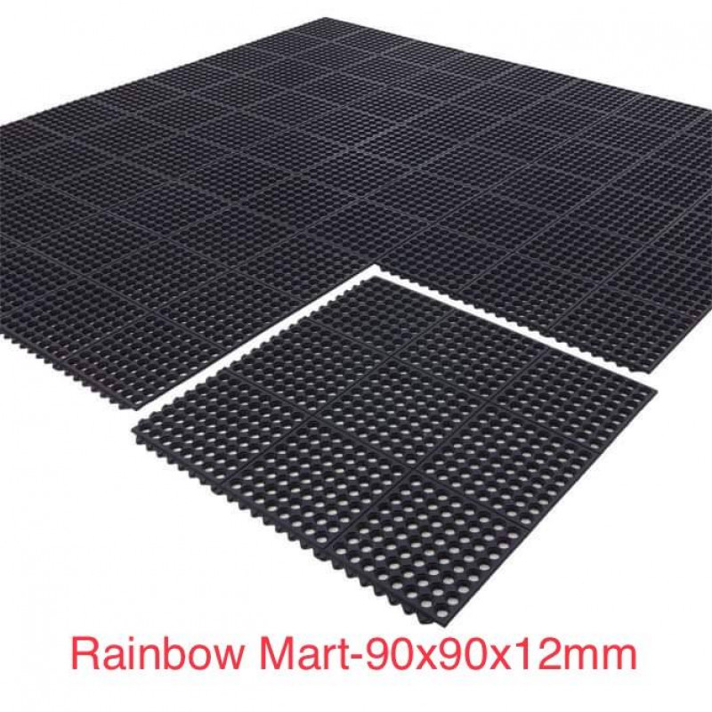 Rubber safety clearance mat